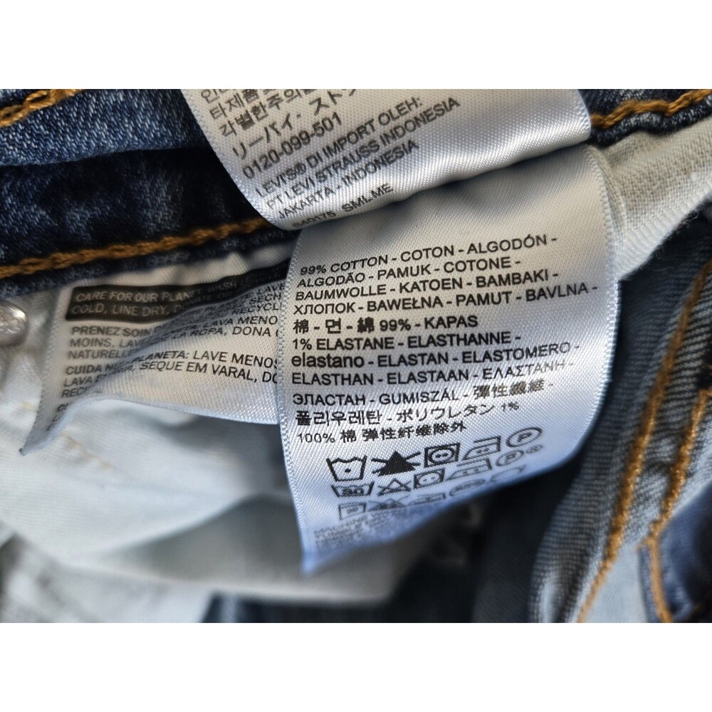 Levis 505 Jeans Mens 29x32‎ Regular Fit Blue Y2K Casual - Picture 8 of 9